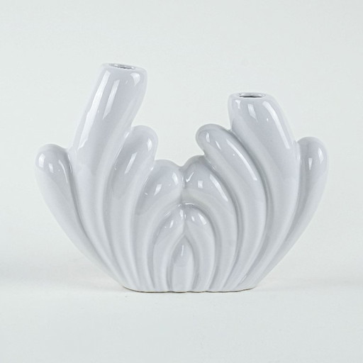 Ceramic vase, art deco, 1980s, production: Italy