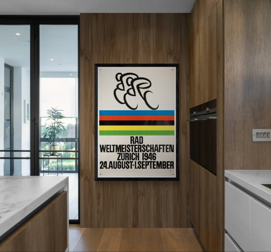 Image 1 of Rad Weltmeisterschaften Zürich – 1946 – Original Vintage Lithograph by Axel Walter Diggelmann – Mid-Century – 128x90.5 cm