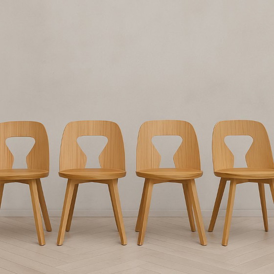 Image 1 of Raro modelo de proyecto: 4x sillas Stammplatz - Alfredo Häberli (Quodes) | opción +1/+2 sillas