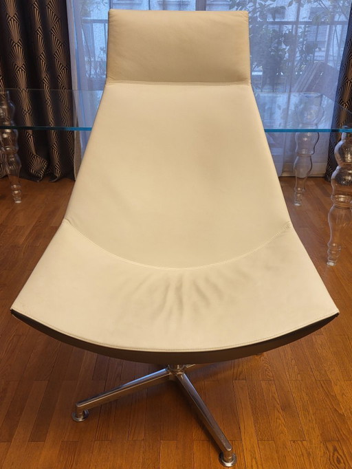 Kastel Kayak fauteuil in wit leer, Italië