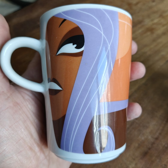 Image 1 of Juego de 2 tazas Kahla Germany – estilo posmoderno/Memphis