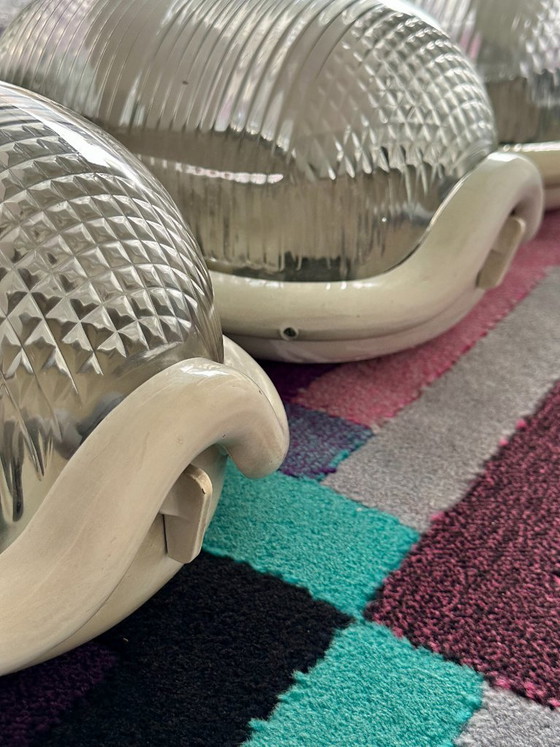 Image 1 of Exceptional Set of 3 "Noce" Lamps by Achille Castiglioni for Flos – An Industrial Design Statement – 1972