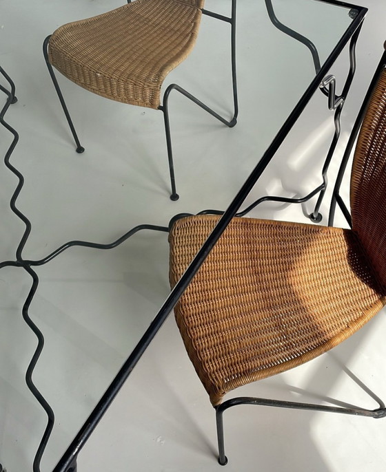 Image 1 of Chaises en rotin vintage 5x