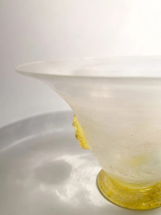 Vaso in Vetro Murano Scavo Giallo Iridiscente, Anni '40 – Vasi (photo 4 of 10)