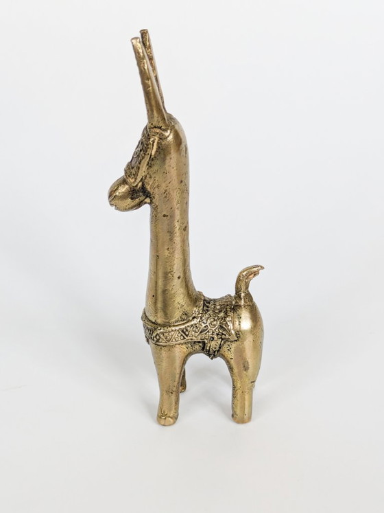 Trio vintage de figurines de lamas ou d'ânes en laiton massif, années 1970 – Objets déco, Brass (photo 11 of 20)