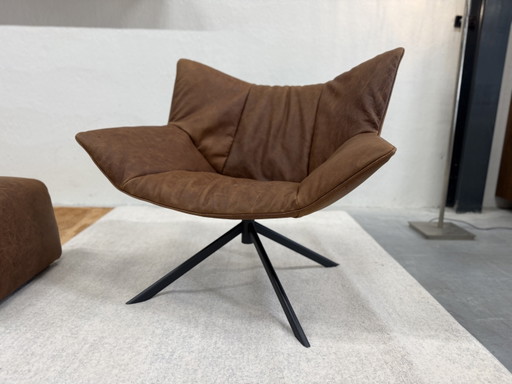 Label van den Berg Gustav Swivel armchair Bronco Yak leather