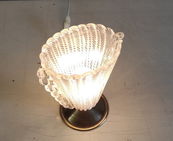 Image 1 of Table lamp with Murano glass shade - mid-20th century