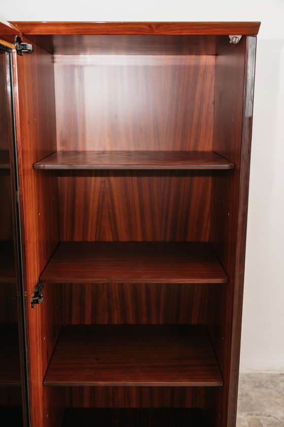 Image 1 of Showcase In Monumental Rosewood Zebrawood Lacquered Mid-Century Design 1970