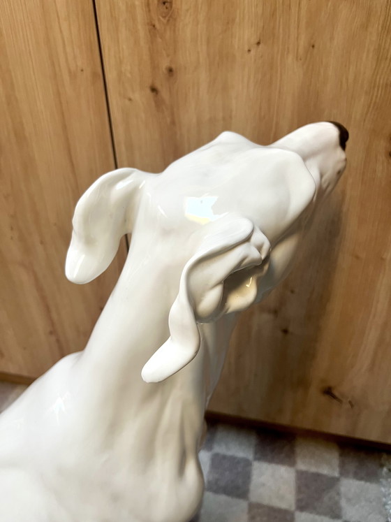 Image 1 of Statua vintage di levriero XL, realizzata in Italia.