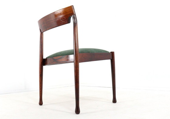 Image 1 of Ensemble de 4 chaises de salle à manger en bois de rose 'Havelte' vintage tapissées