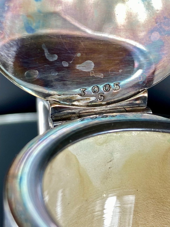 Image 1 of Hukin & Heath Verzilverde Karaf by Christopher Dresser