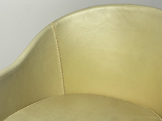 Image 1 of Antonio „Budji“ Layug – Paar Mid-Century-Modern-Ledersessel (Lounge/Esszimmer), Philippinen, 1970er Jahre. Ref.: CH2002