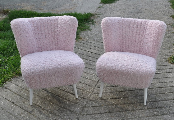 Mid-Century Pink Faux Fur Lounge Chair, 1960s, Armchairs, Mid Century Modern (photo 7 of 9)