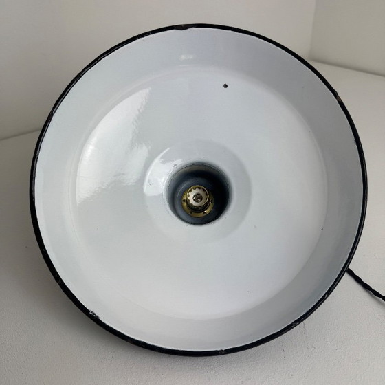 Image 1 of Lampada a sospensione industriale vintage smaltata per officina