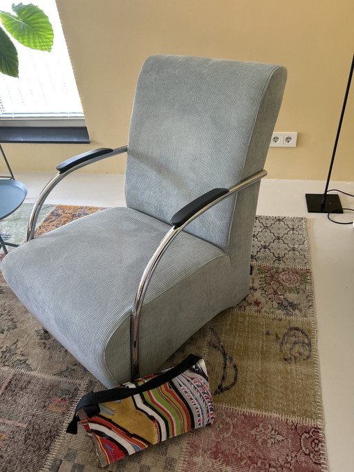 Armchair from Woood in perfect condition – fauteuils, Chrome, Other