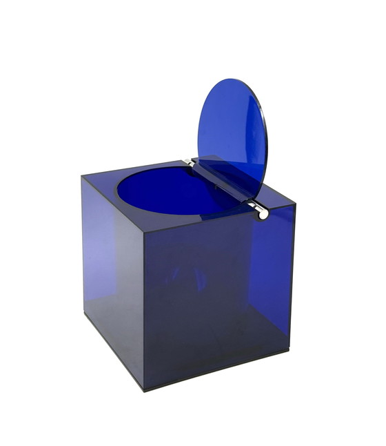 Image 1 of Seau à glace en plastique bleu de l'ère spatiale, Studio Opi, Cini & Nils Italie, vers 1970