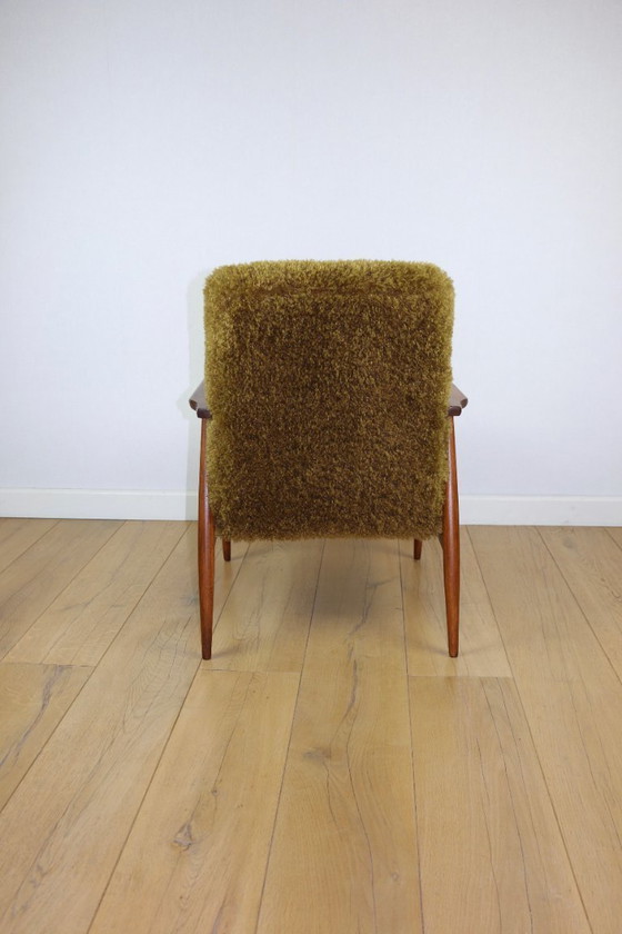 Image 1 of Poltrona 'Lis', anni '70, marrone vintage kaki/oliva, design bouclé Rudy, Henryk Lis - 2 pezzi disponibili