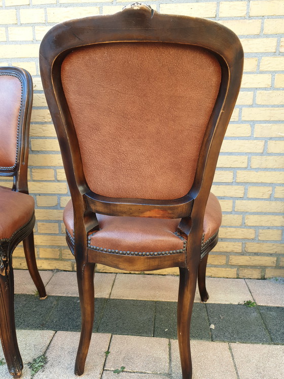 Image 1 of 4 chaises de salle à manger Louie Seize