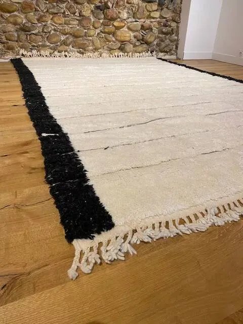 Tappeto berbero bianco a righe nere – Tappeti, Wool, Cotton (photo 9 of 10)