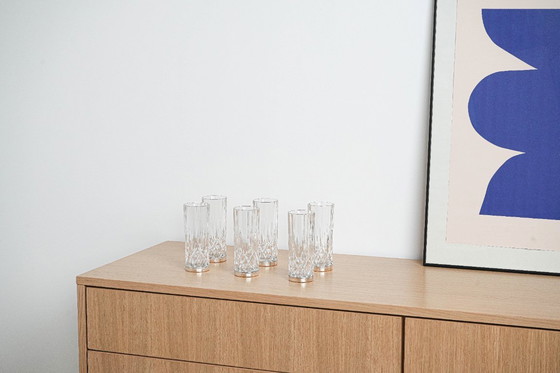 Image 1 of Set di bicchieri di cristallo, design italiano, anni '60, produzione: Italia