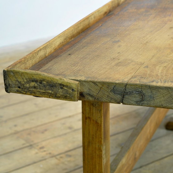 Table de travail en chêne, vers 1920 – Iron, Wood (photo 7 of 13)