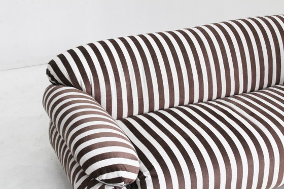 Divano Sesann di Gianfranco Frattini per Cassina anni '70, Divani 3 posti, Tessile, Metallo, Marrone, Vintage (foto 11 di 11)