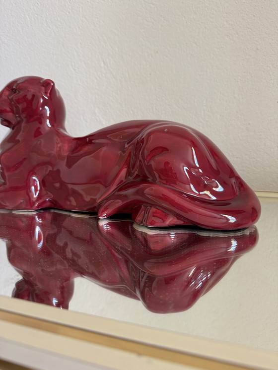 Image 1 of Panthère Céramique Art Déco