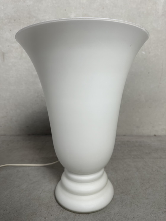 Image 1 of 2x vintage opaline vase lamps