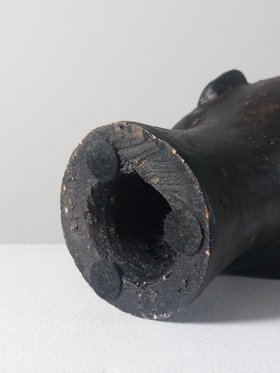 Image 1 of Busto de cabeza de cerámica antiguo, gabinete de curiosidades