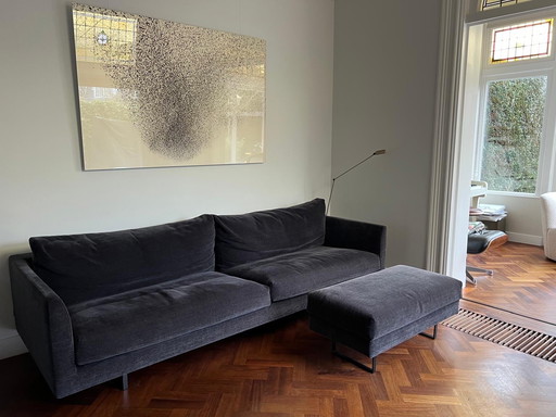 Canapé 4 places Montis Axel avec pouf