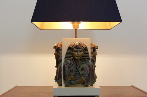 Esclusiva Lampada da tavolo Faraone Tutankhamon, Lampade da tavolo, Dorato (foto 3 di 11)