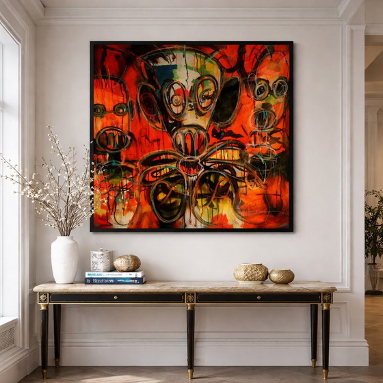 Image 1 of UNIQUE WORK BY ABOUDIA. 100 x 100 cm