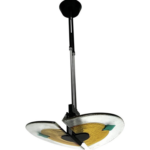 Lampadario vintage in vetro di Murano, Italia 1980