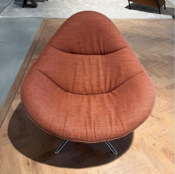 Label vandenberg Hidde Soft fauteuil pivotant, Label Van den Berg, Cuir, Textile, Marron (photo 4 sur 5)