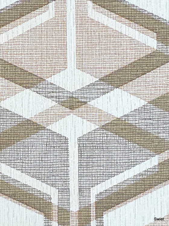 14294 Geometric Vintage Wallpaper Brown Pink Grey – Wall decoration (photo 6 of 7)