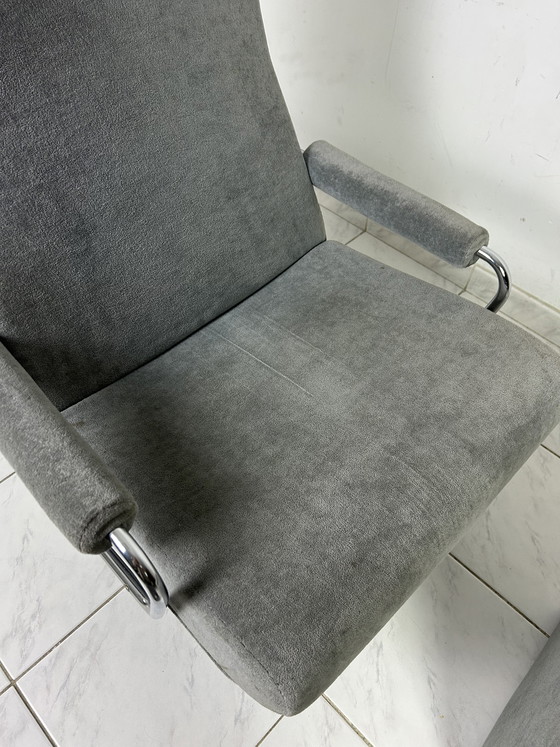 Image 1 of Fauteuil pivotant vintage Gelderland avec ottoman par Jan des Bouvrie
