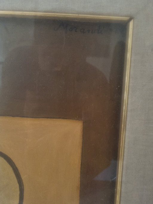 "Metaphysical Still Life" (G. Morandi) – Hand-Painted Copy With Certificate (1995) – schilderijen tekeningen (photo 2 of 5)