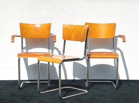 Image 1 of 3 vintage stoelen Mart Stam [ Bauhaus ] industrieel 1930s