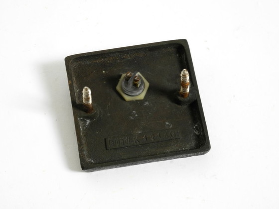 Image 1 of A set of solid, heavy 1970s Brutalist pull handles with letter slot and doorbell, made of bronze by Alpan Germany