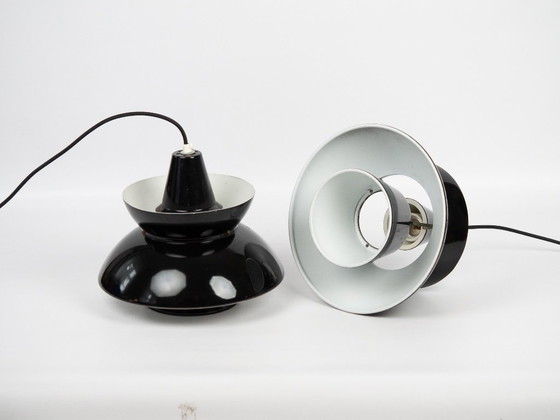 Image 1 of Paire de 2 lampes vintage danoises Doo Wop par Henning Klok, Louis Poulsen, années 1950