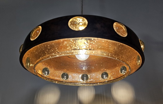 Image 1 of Lámpara colgante cobre y cristal ámbar de Nanny Still