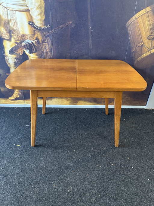 Vintage 1960s extendable teak veneer dining table