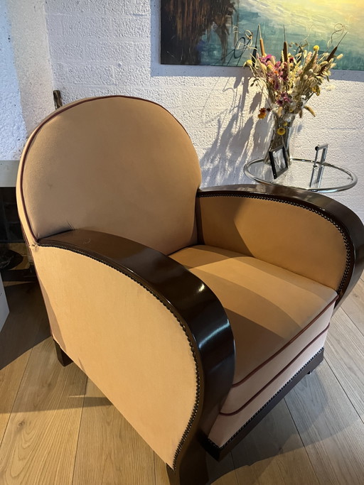 2x grote art deco fauteuils