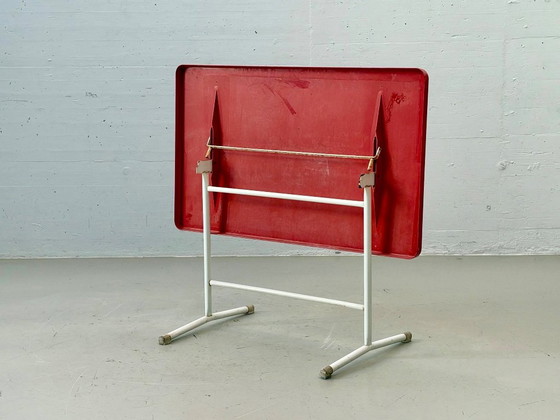 Tavolo Pieghevole Vintage Svizzero – Rosso & Bianco, Mid-Century – Tavoli da giardino, Altro (photo 11 of 15)