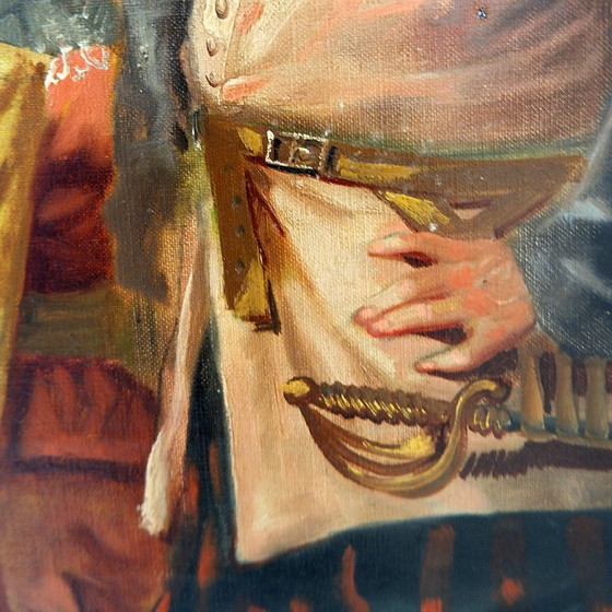 Image 1 of Öl auf Leinwand "Tavernen-Szene" - Ferdinand Tirius (1896-1976)