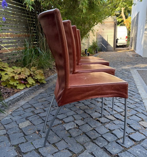 4 X Montis Spica Kernleder Braun