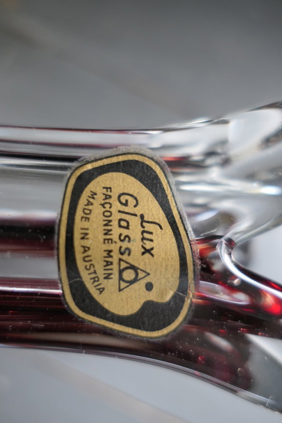 Image 1 of Vintage Lux Glass vaas Oostenrijk jaren '50