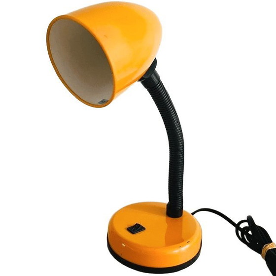 Image 1 of Vintage Flexolamp desk lamp orange yellow Memphis Milano 1980s