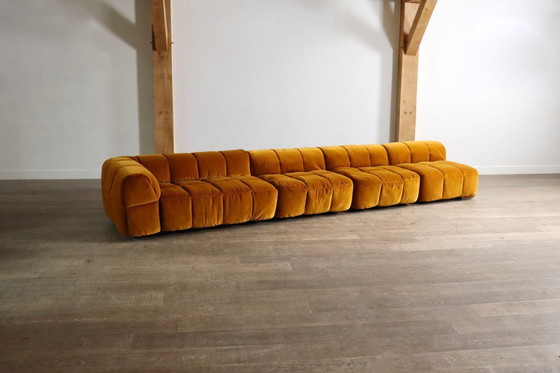 Image 1 of Arflex Strips Sofa By Cini Boeri In Velvet, Italy 1968