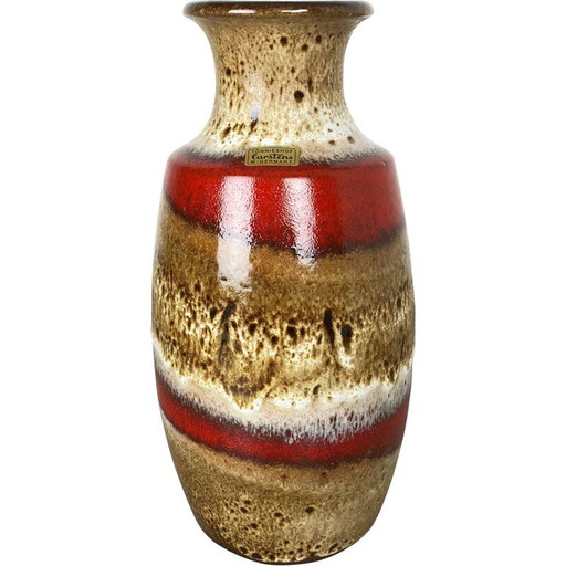 Vase vintage en céramique de lave grasse par Heinz Siery pour Carstens Tönnieshof, Allemagne 1970